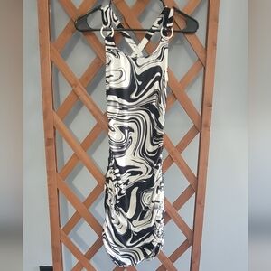 Black and White Swirl Dress